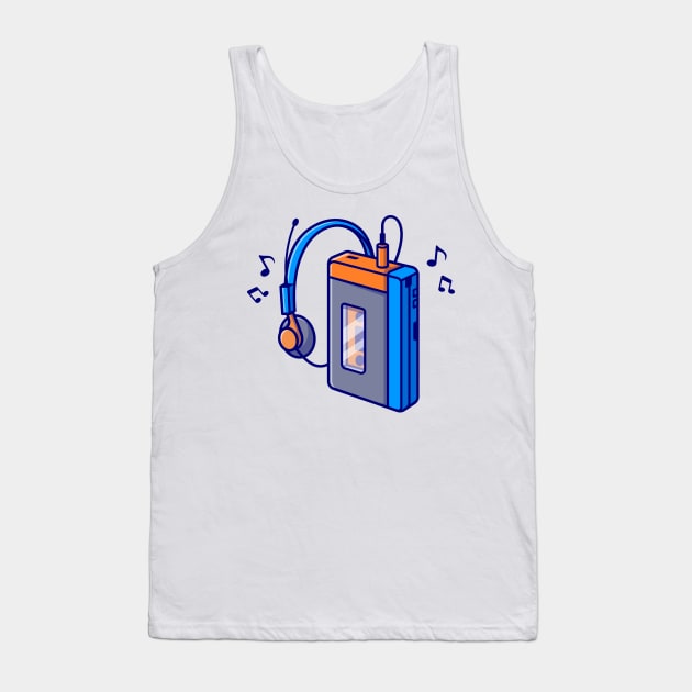 Music Player Cassete Tape Cartoon Tank Top by Catalyst Labs